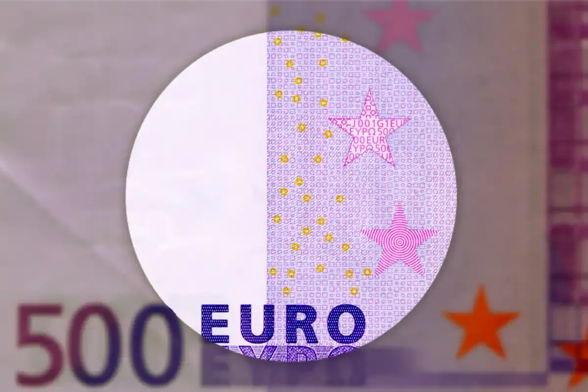 La constelación de EURión en el billete de 500 euros